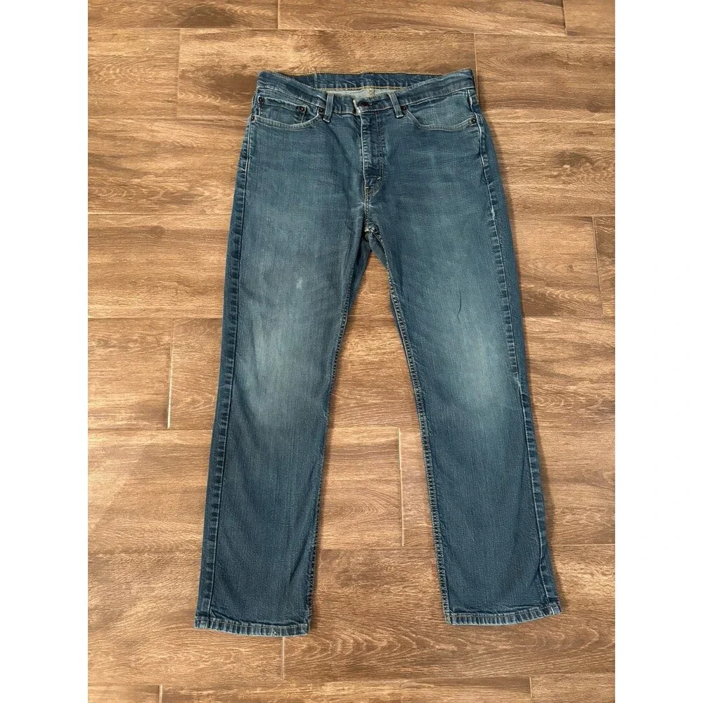 Mens Levi’s 514 Size 36/30‎ Medium Wash Denim Straight Leg Blue Jeans EUC